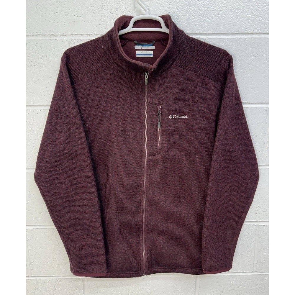 Columbia Tech Knit Shell Red Full Zip AM6142 / Mens Large‎
